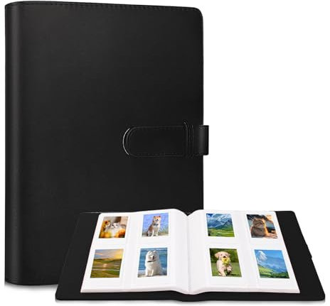 Photo Album for Fujifilm Instax 3-inch Film Polaroid Photos, Mini Album 256 Pockets Camera Accessories Photo Album Compatible with Fujifilm Instax 12 11 9 8+ 8 7S 50S 40 26 25 (black)