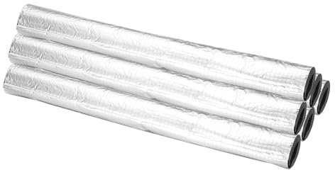 PATIKIL 15.7 Lx0.9 IDx0.4 T Pipe Insulation Foam Tube, 6Pcs Self Adhesive Pipe Covering with Aluminum Foil Heat Preservation for Plumbing Water AC Pipe Sprinkler Spigot