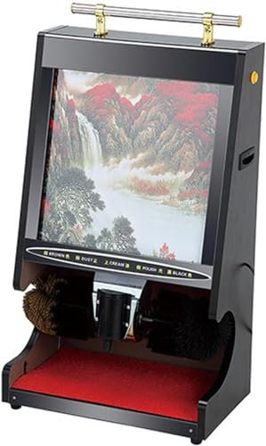 ASEENXPS Stainless Steel Commercial Shoe Polisher, Automatic Shoe Shine Machine, Machine Household Shoe Shine Electric, Hotel Automatic Shoe-Shining Machine