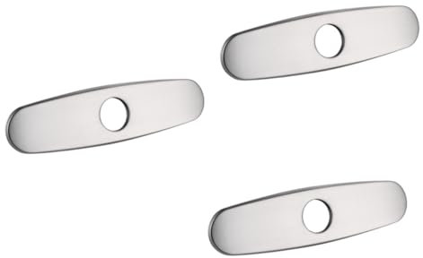 OSALADI 3stücke Edelstahl Küchenarmatur Platte Lochabdeckung Rostfreies Design Für Ihre Spüle Kompatibel Mit Installationen Langlebig Und Pflegeleicht Modernes Finish Für Zeitlose