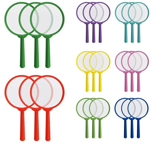 ChierLyn Lente di ingrandimento per bambini, 24 pezzi, per bambini, lente d'ingrandimento per bambini, idea regalo di compleanno per bambini (8 colori)