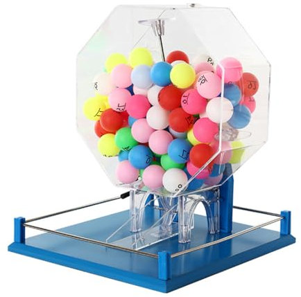 Deluxe-Bingo-Set mit 100 Bällen – automatischer Bingo-Käfig, manueller Lotterieautomat für Gerechtigkeit und Fairness, ideal für große Gruppen und Partys