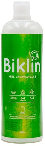 BIKLIN Spülmittel Bio für BIKLIN-Spender | 1000ml Öko Waschmittel | Ökologische Seife, Gel, Politur und Salz, nachfüllbar(1000ml)