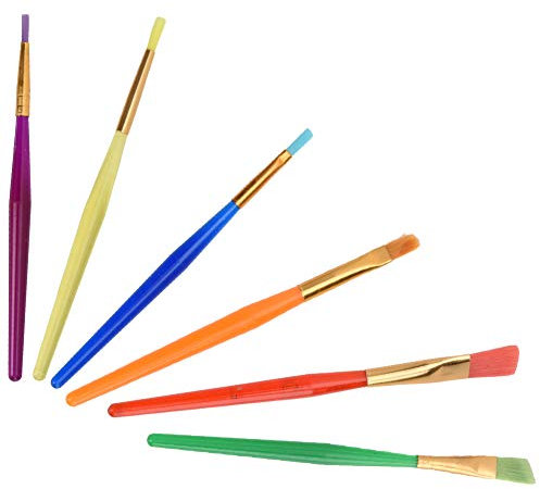 6 Pcs Cake Decorating Brushes, Fondant Paint Brushes Food Paint Brushes Cake Painting Brushes Cake Decorating Tools for Dusting Edible Glitter