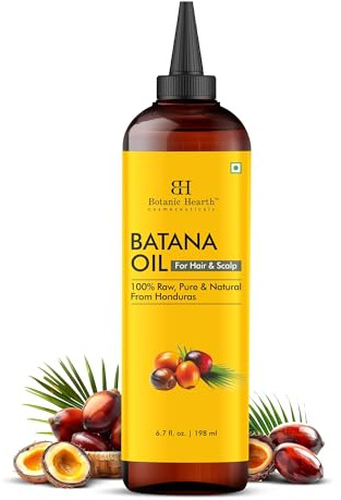 Botanic Hearth Batana Hair Oil 6.7 Fl Oz (198 ml) | Hair Growth Oil for Thicker Hair, Scalp Treatment for Hair Loss, Dry & Frizzy Hair Repair, Deep Nourishing Oil for All Hair Types
