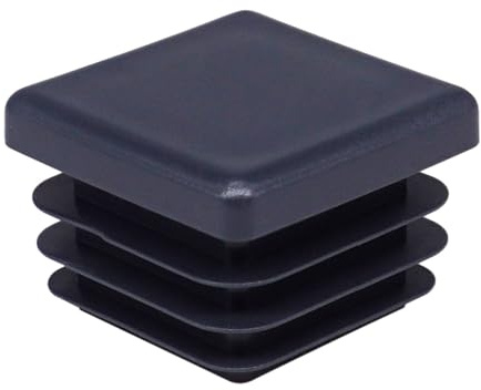 SKIR'CO (100 pcs) Square Plastic Plugs 25 x 25 mm, Tube End Caps, Square Tube Inserts, Fence Post Plugs, Anthracite Grey RAL 7016 Colour