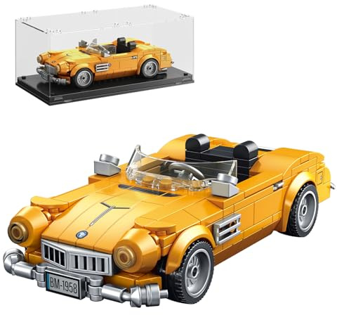 TYCOLE TGL Sports Car Building Block Set med displayCase, Race Car Building Kits Construction Toy, Vintage Racing Car Collection Model, Birthday Gift för vuxna och barn pojkar 8–12 (313 st)