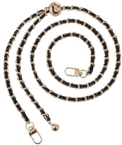 Ymapinc 47.24 Cross Body Gold Bag Strap, Adjustable Purse Chain for Handbags, Black Gold Bags Straps, Replacement Straps Bags Charm