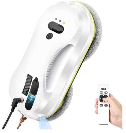 Robot limpiacristales automático for el hogar con pulverizador de agua y aspiradora eléctrica con control remoto. múltiples modos