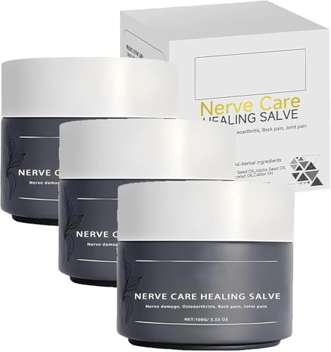 Crema Lenitiva, Unguento Curativo per i Nervi, Ingredienti Naturali, Rilassamento Muscolare e Sollievo dal Formicolio,3pcs