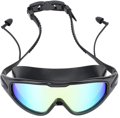 ERYUE Gafas de Natación con Vista Amplia, Impermeables, Antivaho, para Nadar, Bucear, Chapado en Oro Negro para Deportes Acuáticos