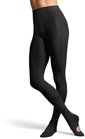 Bloch Dance Women's Contour Soft Adaptatoe Tights, Black, Small/Medium