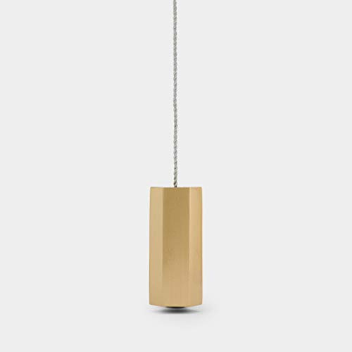 Pushka Home Contemporary Brushed Solid Brass Hexagonal Bathroom Toilet Ceiling Fan Light Pull Handle (Gold)
