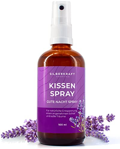 Lavendelspray für Kopfkissen & Raum, Kissenspray mit echtem Lavendelöl, Beruhigendes Duftspray für Schlafzimmer & Alltag, Vegan & Made in Germany, 100 ml