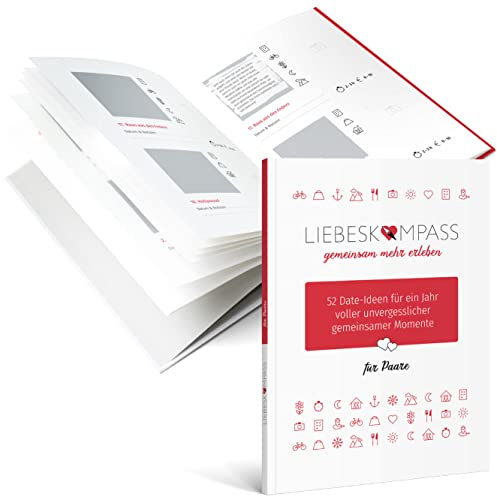 Liebeskompass 52 Dates zum frei rubbeln Couple Buch für Pärchen Jahrestag Geschenk für sie ihn Bucket List Paare mit Foto einkleben für Männer & Frauen Erinnerungsbuch Geschenke