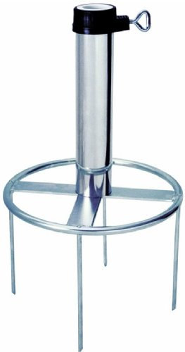 SCHIRMSTÄNDER RASEN - BODENSPIESS bis Ø 53 mm - RING Ø 300 mm - MIT 80 µ verzinkt - Befestigung mit 4 Bodenspießen - Spießlänge 20 cm - für Schirmstöcken bis 53 mm Ø - Made in Baden Württemberg -