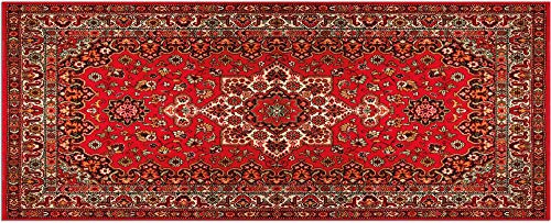 Tappeto passatoia vintage persiano, rosso beige antiscivolo, 60x150 cm, ideale per cucina, camera da letto e soggiorno