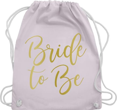 Shirtracer Turnbeutel Rucksack - JGA Junggesellenabschied Frauen - Bride to be Gold Effekt - Unisize - Pastell Rosa - braut brauttaschen bachelorette party beutel junggesellinnenabschied outfit