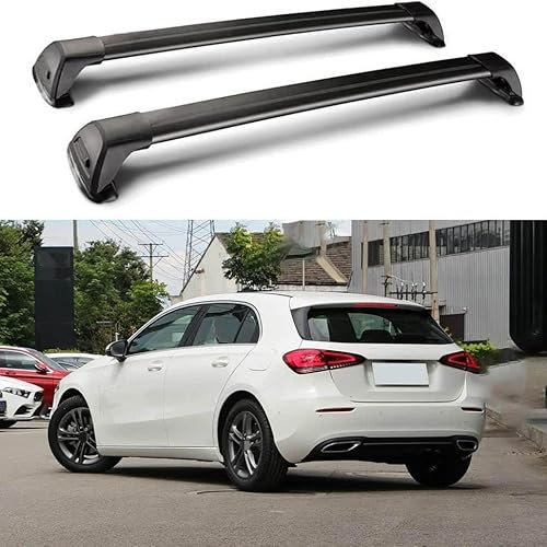 CCLXWY Barres de Toit pour Benz A Class W177 2018-2022 Galerie de Toit pour Voitures Porte-vélos Coffres de Toit Porte-Bagages Rails de Toit Intégrés Pré-assemblé avec Serrure