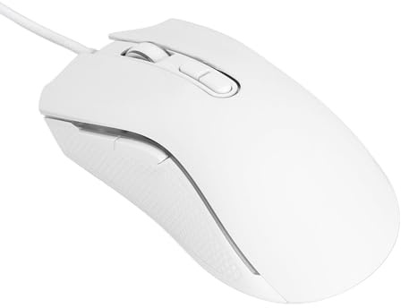 Elprico Gaming-Maus, Kabelgebundene Gaming-Maus mit Bunter Hintergrundbeleuchtung, 3200 DPI Einstellbar, Ergonomische Optische Computer-Maus für Desktop-PC, Laptop, Gamer und Wor