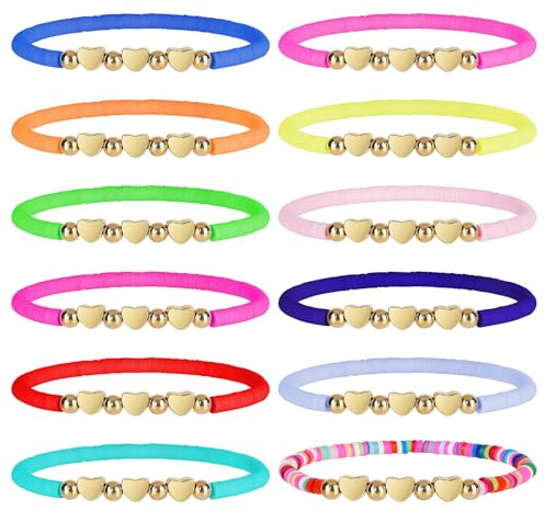 AUAUY Armband set, lag brud armband med bokstäver pärlor set, armband för bröllop, möhippa, möhippa dekorationer, 17cm, linne bomull