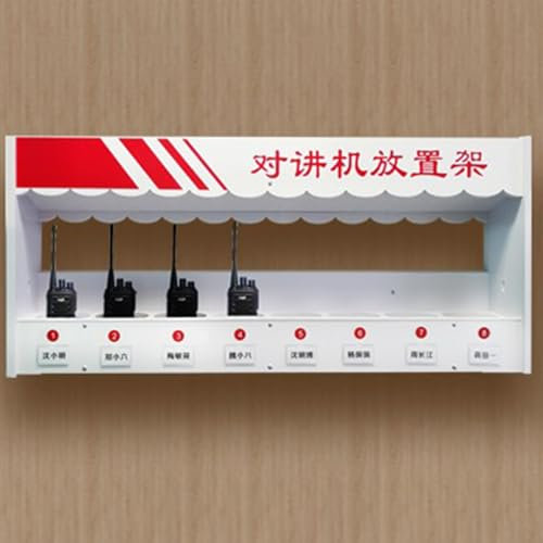 FUDUO-SHUNYI Custodia Universale per Radio walkie-Talkie,Organizzatore per Microfono Radio Montato a Parete,Armadio portautensili Multi-griglia per Supporto Radio Portatile