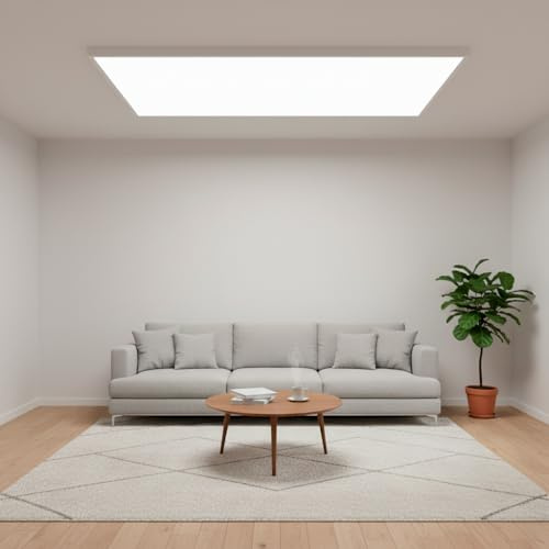 LED ATOMANT Pack 2x Plafon LED Panel Superficie 120x60cm 96W, CCT (Selector de Color Blanco Calido, Neutro y Frio), 11500 Lumenes, Driver incluido