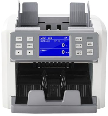 JBNCRYGD Money Counter Machine Bill Counter, Money Machine Multi-Currency Money/Bill/Banknote Mix Value Counter Machine with CIS Recognition Money Detector Works with Multiple Currencies