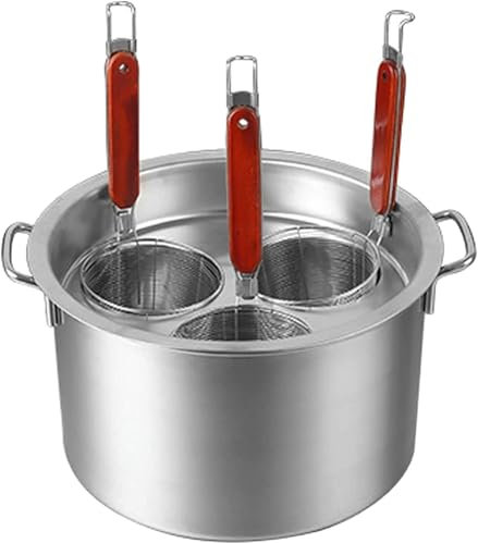 Generico Pentola per zuppa Multifunzionale con colino, utensile per Cucinare la Pasta con cestelli per colino, pentole per Pasta in Acciaio Inox, Set di Inserti per cuocipasto, pentola Commerciale co