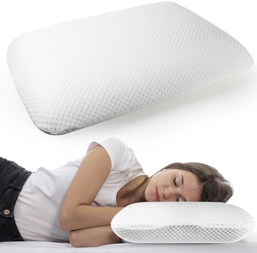 IDEA Kopfkissen Memory Foam Kissen 40x60, Ergonomisches Orthopädisches Nackenkissen Kopfkissen, Nackenstützkissen Neck Pillow, Nackenhörnchen Erwachsene, Nackenschmerzen Testsieger