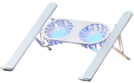 Base di raffreddamento del computer portatile regolabile Stand Dual Fan Pieghevole Laptop Cooling Pad Portatile Notebook Tablet per Macbook Stand Cooler