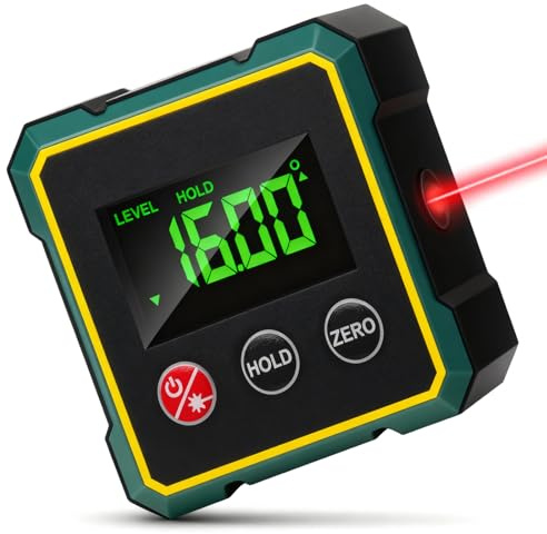 Digitaler Winkelmesser Neigungsmesser, Dual Wasserwaage, Wasserwaage mit LCD Display, Dual Axis Level Box mit Type-C Schnittstelle, Winkelmesser Digital für Holzarbeiten Bau Dekoration DIY