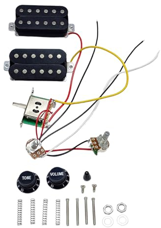 HH – Ensemble De Micros Humbuker Pour Guitare Électrique Avec Remplacement De À Bobine Unique Pour Partie Manche/milieu/pont Électrique Avec Pré-câblé