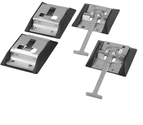 Wohnwagen- und LKW-Tür-Halteriegel-Set, 2-teilig, mit Haken und Feder, entwickelt, um Türen sicher zu halten und Türen bei Bedarf offen zu halten, mit Edelstahl und Eisen (Eisen verzinkt)