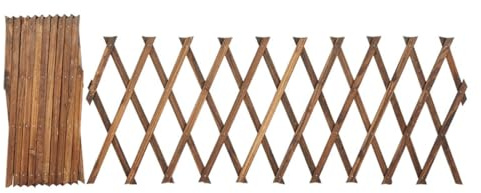 SEAFRONT Guardrail in Legno, Traliccio per Piante Espandibile, Recinzione Decorativa in Legno per Giardini e Box/Cover