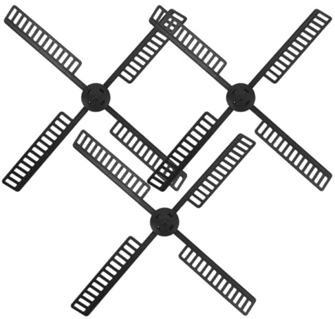 ifundom Pales D’éolienne de Jardin 3 Ensembles en Plastique Étanche 41x41 Cm pour Remplacement Moulin à Vent Hollandais Décor Extérieur Terrasse Cour Jardin