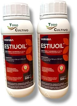 Insecticida aceite de parafina al 79% 1 litro. Aceite de invierno para arboles. Estiuoil 2x500