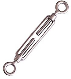 Merriway BH05003 Turnbuckle Tension Eye to Eye, A2 316 Marine Grade Stainless Steel M8 (5/16 inch)
