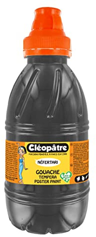 Cléopâtre Gouache Néfertari Baby Farbe, Schwarz, 500 ml, 500