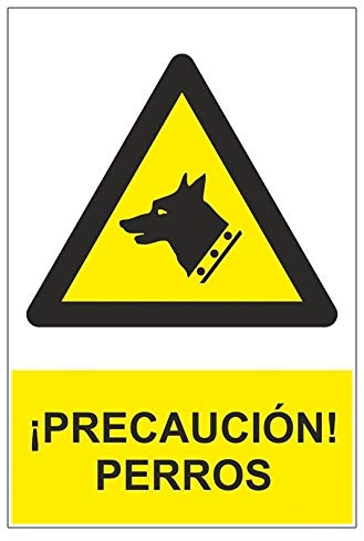 MovilCom® - Señal de aluminio PELIGRO CUIDADO CON EL PERRO 300x400mm homologado nueva legislación (ref.RD31943)