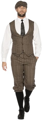 20er Jahre Anzug Knickerbocker Herren-Kostüm Braun-Beige Weste Schiebermütze The Roaring Twenties 20's