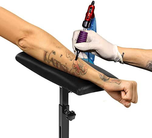 Cocoarm Tattoo Accoudoir Tattoo armrest Accoudoir Tatouage Support Bras Tatouage appuie Bras Tatouage Repose Bras Tattoo Repose Bras Tatouage pour Studios ou Tatouage, Hauteur réglable 63-95cm