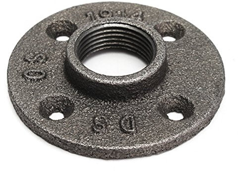 KingLan 1/2 3/4 Oder 1 inch Verstärkt Schwarz Flansch Eisen Rohr Boden Fitting Sanitär Gewinde Flansch - 1 inch