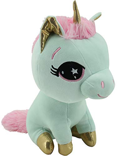 Sweety Toys 11735 Einhorn Plüschtier Kuscheltier 25 cm sitzend türkis-Mint