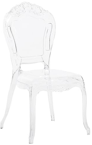 Barock Stuhl Kunststoff 2er Set transparent 2er Set stapelbar Vermont