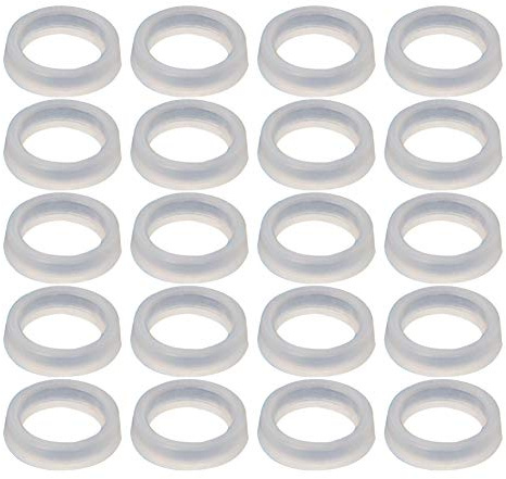 Othmro Rondelle piatte in nylon, M8, diametro esterno 11 mm, diametro interno 8 mm, spessore 2 mm, guarnizione di tenuta per rubinetto, tubo, tubo dell'acqua, trasparente, confezione da 100