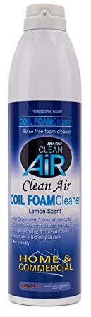 DWD2 Clean Air Foaming Coil Cleaner for Home & Commercial HVAC Systems – Lemon Scent, Self-Rinsing, Non-Toxic, Biodegradable Formula Helps Remove Odor-Causing Contaminants, Dust & Debris for Fresh Air