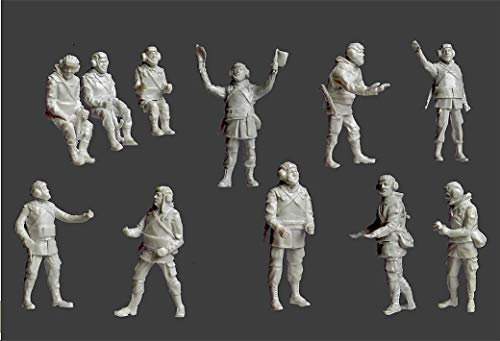 XINGCHANG Unlackierte Harzfigur im Maßstab 1:72 Die Raketenbesatzung (11 Stück) Model Kits Military New
