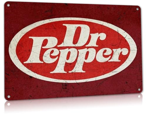 Ylens Dr Soda Pop Store Advertising Pepper Vintage Look Retro Wall Decor Bar Metal Tin Sign 8x12in