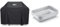 Weber 7183 Spirit 300 Cover, Black, 95.0 cm*62.0 cm*55.0 cm & 6415 Drip Pans 10-Piece, Small, Silver